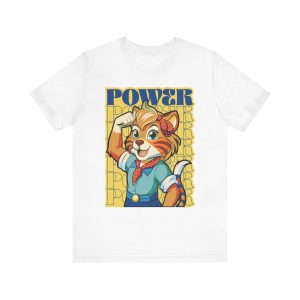 Feminist Cat, Tiger Shirt, Feminist Tees, Power Tshirt, Motivational Woman Empowerment Shirt, Rosie The Riveter
