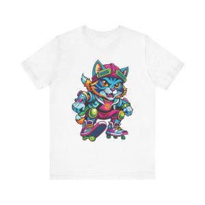 Roller Skating Cat Shirt, Grumpy Cat Shirt, Skater Cat Shirt, Angry Cat T Shirt, Funny Cat T Shirts, Cat Lovers