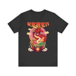 Ramen Noodle T Shirt, Dragon Shirt, Japanese Tshirt, Fantasy T Shirts, Best Foodie Gifts, Gifts For Anime Lover
