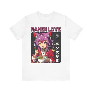 Ramen Noodle T Shirt, Anime Girl Shirt, Anime Graphic T Shirt, Gifts For Anime Lovers, Bella Canvas Graphic Tee